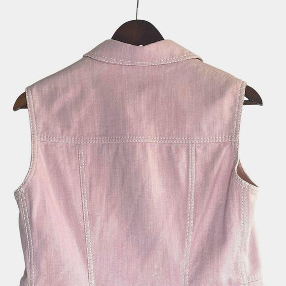 Akris Punto Tailored Pink Collared Vest Minimalist Luxury Casual Size 6 - Picture 6 of 8